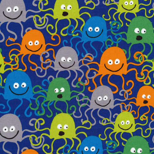 Octopus :: Ed Emberley's Happy Drawing, Too from Cloud9 Fabrics
