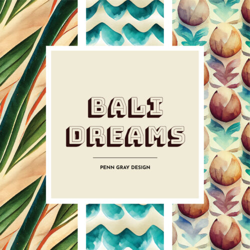Bali Dreams 100% organic cotton quilter's weight fabric by Penn Gray Design for Cloud9 Fabrics