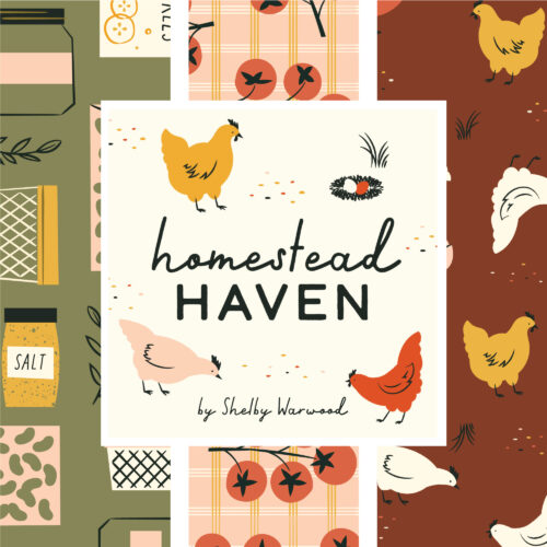 Homestead Haven 100% organic cotton quilter's weight fabric by Shelby Warwood for Cloud9 Fabrics