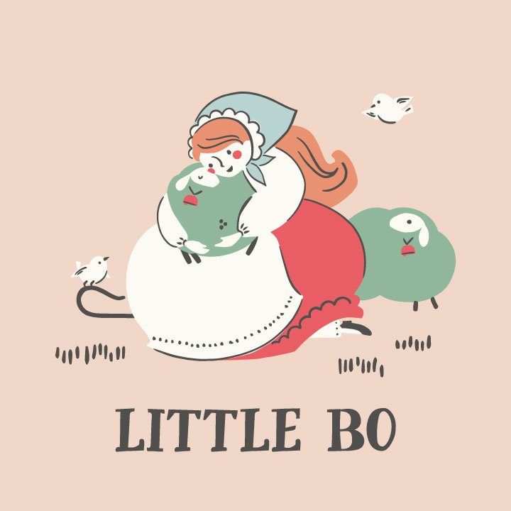 Little Bo logo 100% organic cotton quilter's weight fabric by Kimberly Morgan for Cloud9 Fabrics shipping in February 2025