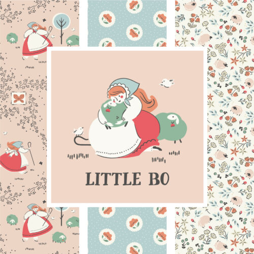 Little Bo 100% organic cotton quilter's weight fabric by Kimberly Morgan for Cloud9 Fabrics shipping in February 2025