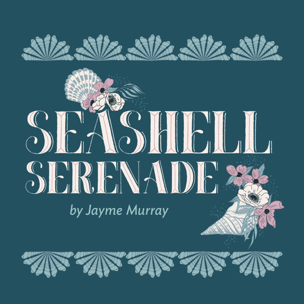 Seashell Serenade 100% organic cotton fabric by Jayme Murray for Cloud9 Fabrics logo