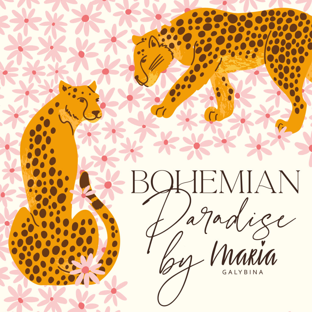 Bohemian Paradise 100% organic cotton quilter's weight fabric by Maria Galybina for Cloud9 Fabrics shipping in April 2025