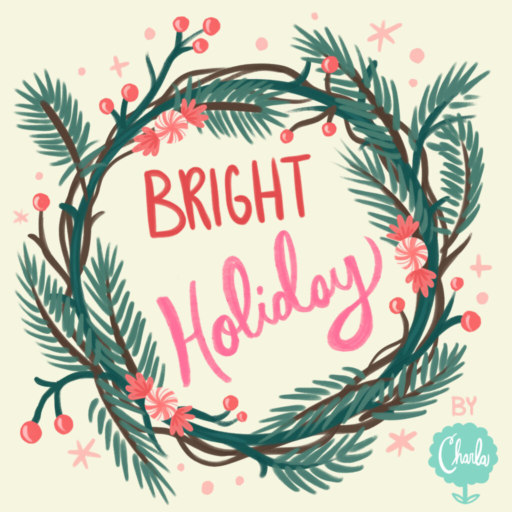 Bright Holiday 100% organic cotton quilter's weight fabric by Charla Pettingill for Cloud9 Fabrics shipping June 2025