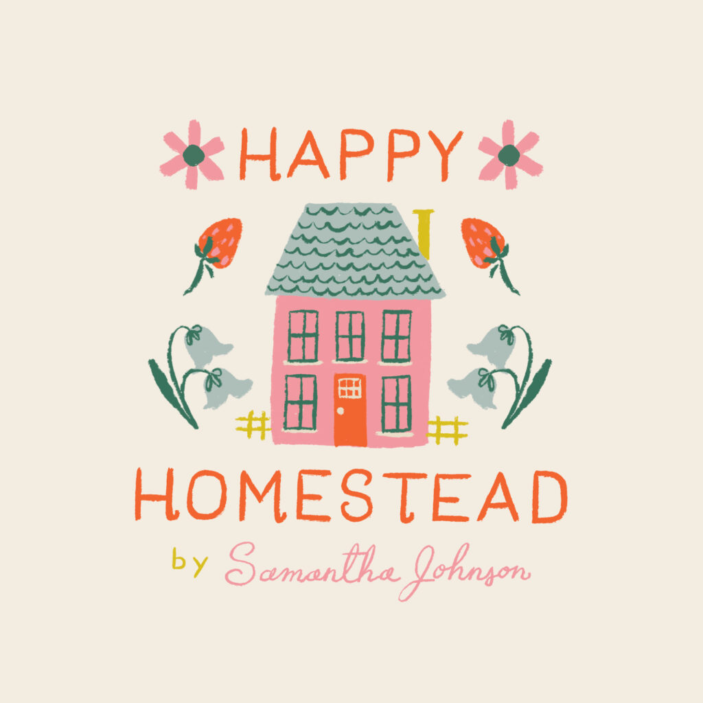 Happy Homestead 100% organic cotton quilter's weight fabric by Samantha Johnson for Cloud9 Fabrics shipping May 2025