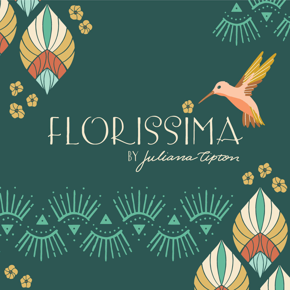 Florissima 100% organic cotton quilter's weight fabric by Juliana Tipton for Cloud9 Fabrics shipping in April 2025