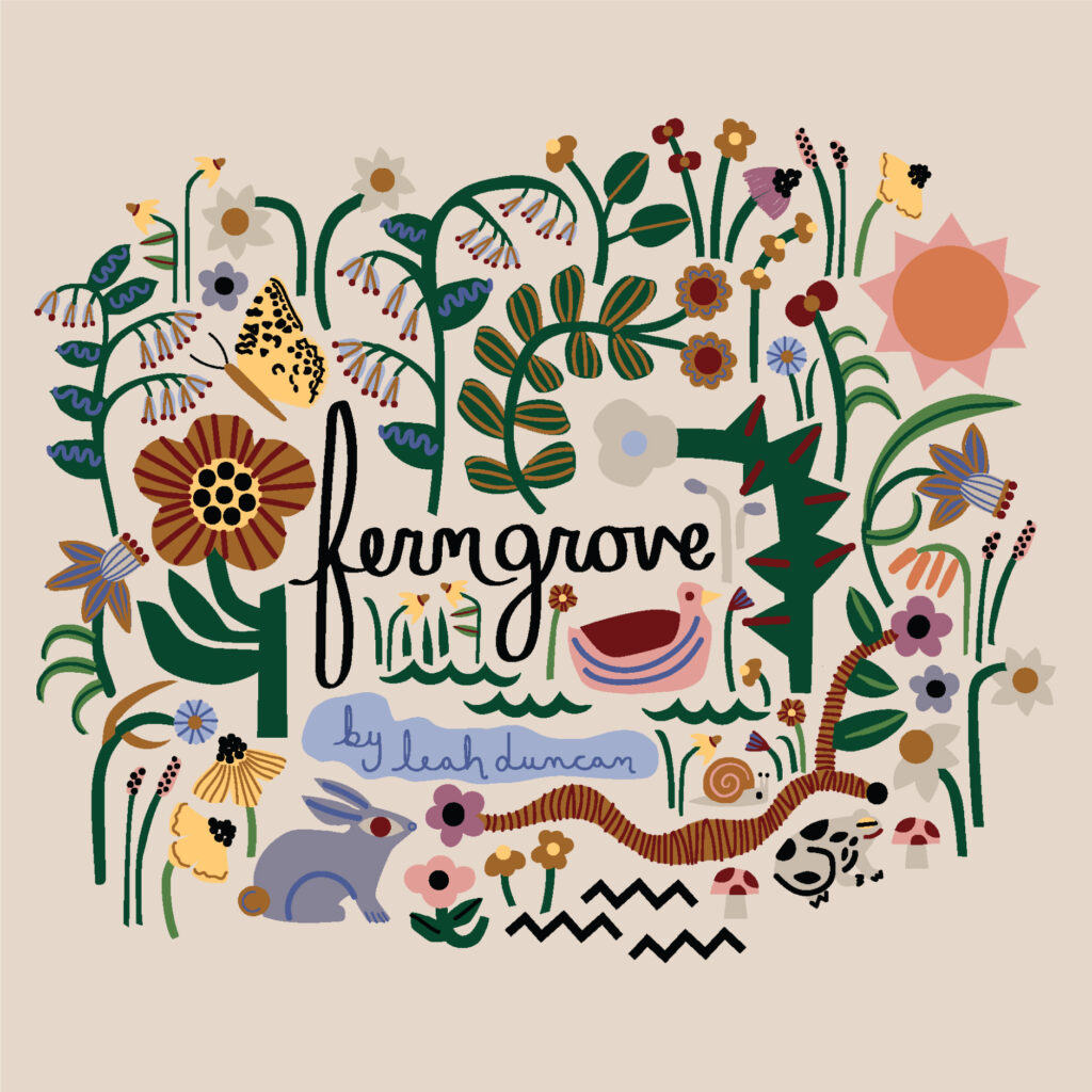 Fern Grove 100% organic quilter's weight cotton fabric by Leah Duncan for Cloud9 Fabrics