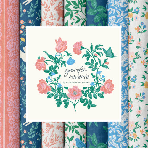 Garden Reverie 100% organic cotton quilter's weight fabric by Cassidy Demkov for Cloud9 Fabrics.