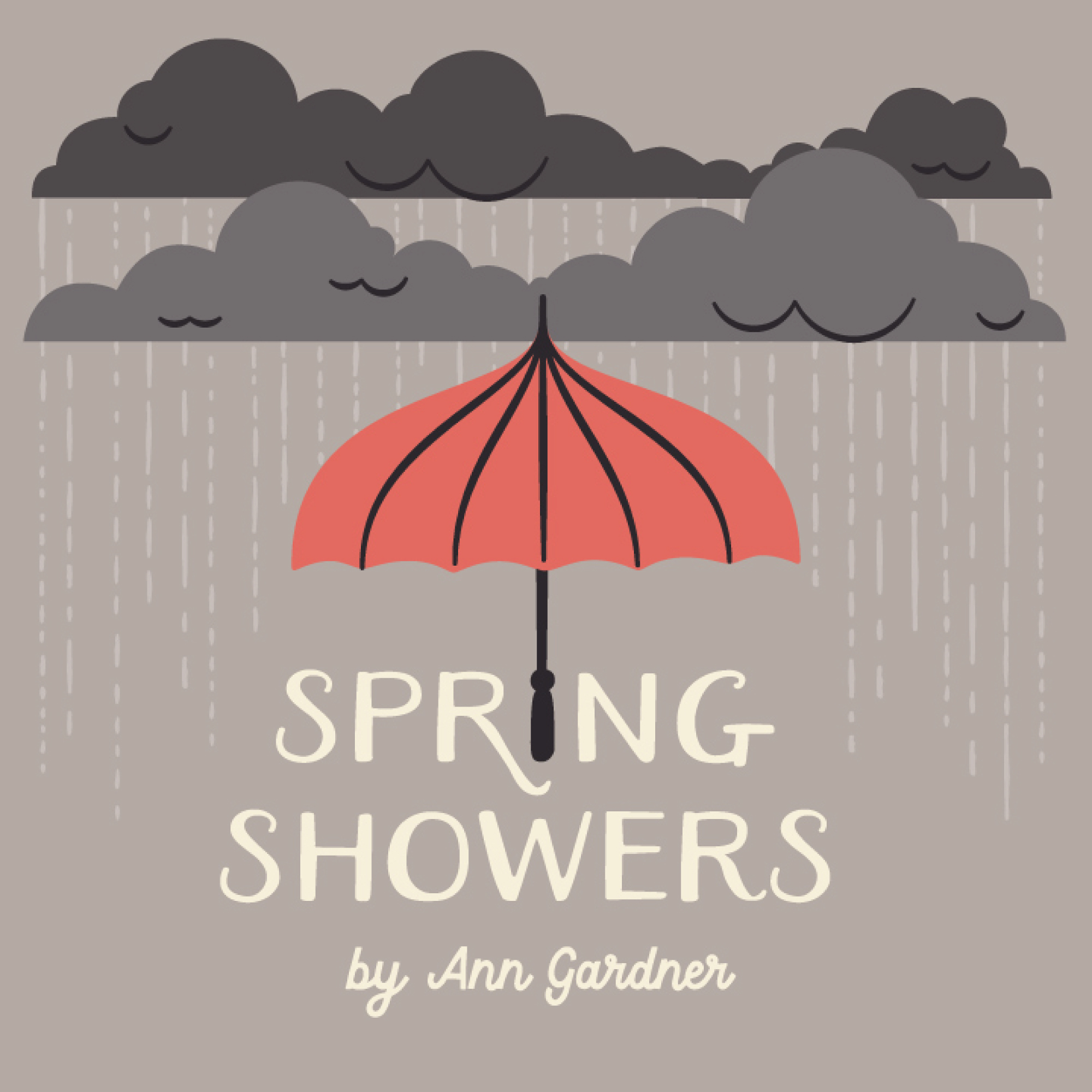 Spring Showers 100% organic cotton quilter's weight fabric by Ann Gardner for Cloud9 Fabrics.