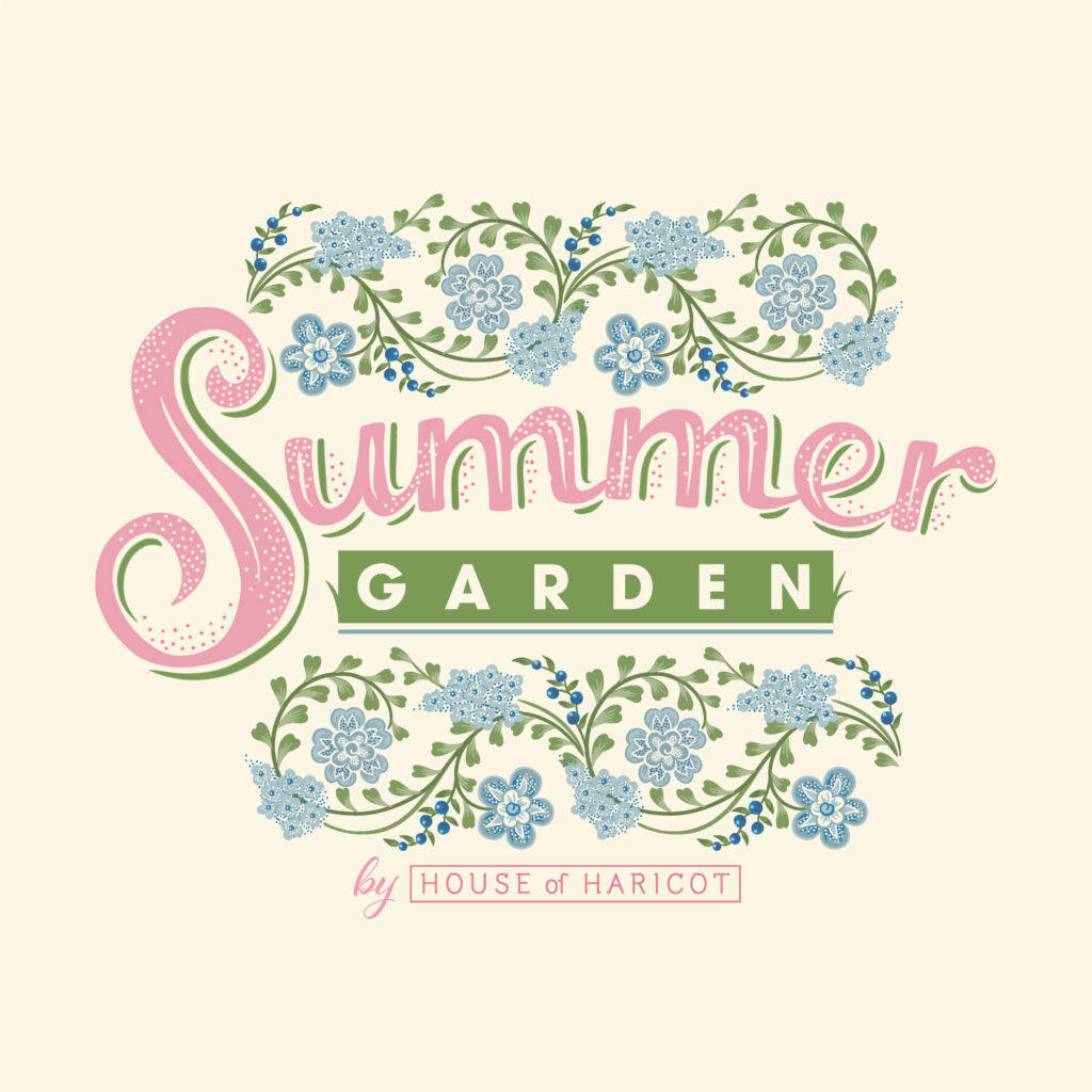 Summer Garden 100% organic cotton quilter's weight fabric by House of Haricot for Cloud9 Fabrics